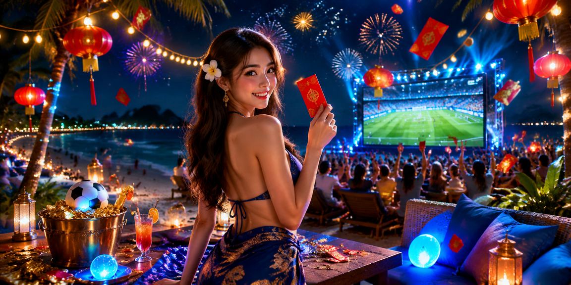 Phong bì đỏ và đèn lồng lễ hội tại Côn Đảo mùa Tết Nguyên Đán